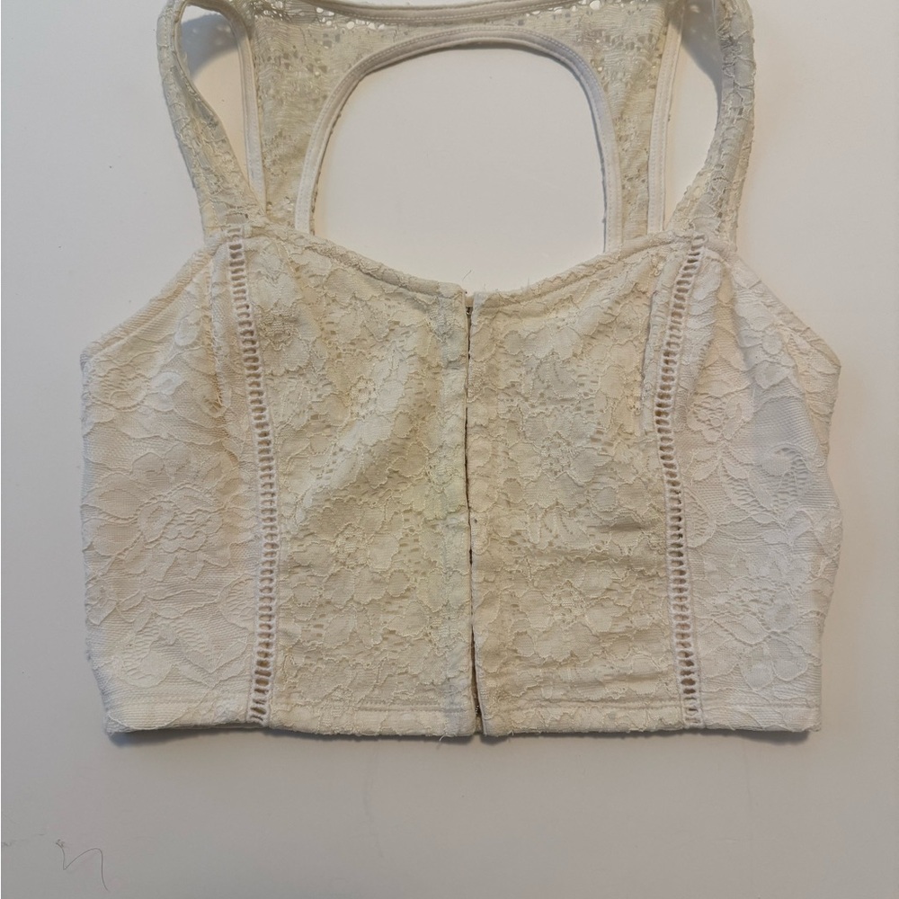 Kimchi Blue Cream Lace Crop Top